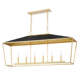 Buy gold-leaf-black Paxton Outdoor (Damp) Pendant by Hudson Valley