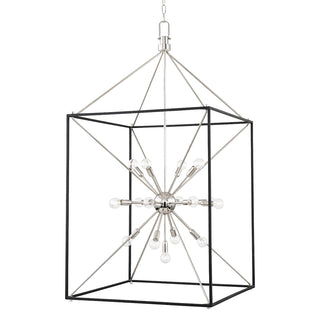 Buy polished-nickel-black Glendale Outdoor (Damp) Lantern by Hudson Valley