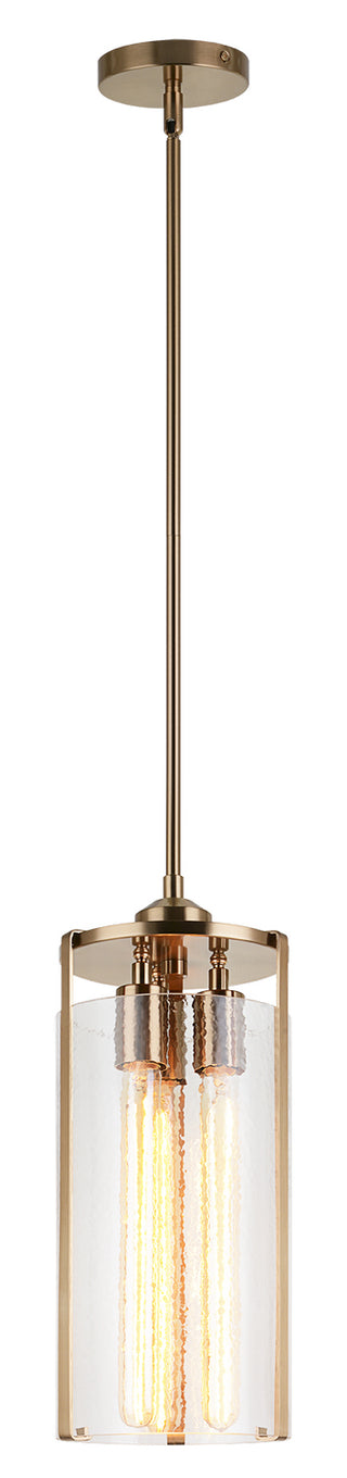 Buy aged-gold-brass-with-liquid-patterned-glass-glass Bayou Pendant by Matteo Lighting