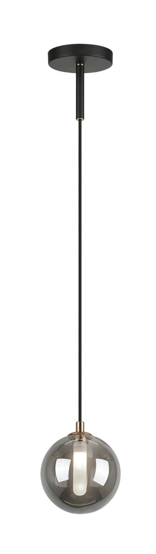 Buy smoke-with-smoked-glass-glass-and-smoke-shade Magma Pendant by Matteo Lighting