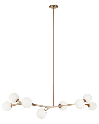 Buy aged-gold-brass-with-opal-glass-glass Rami Chandelier by Matteo Lighting