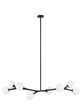 Buy black-with-opal-glass-glass Rami Chandelier by Matteo Lighting