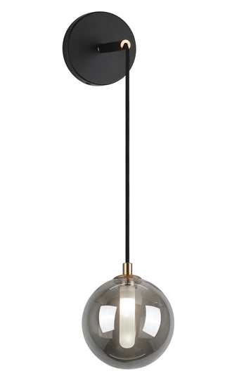 Buy smoke-with-smoked-glass-glass-and-smoke-shade Magma Sconce by Matteo Lighting