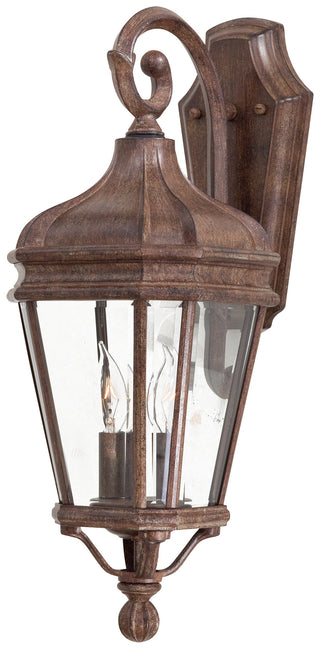 Buy vintage-rust-with-clear-bevel-glass-glass-and-clear-shade Harrison Outdoor (Wet) Wall Lantern by Minka-Lavery