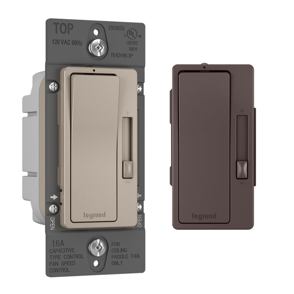 radiant Fan Speed Control Switch and De-Hummer, Single-Pole/3-Way by Legrand