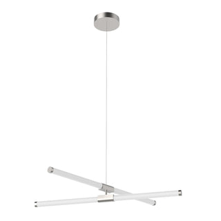 Buy brushed-nickel-with-frosted-acrylic-diffuser-glass Akari Chandelier by Kuzco Lighting