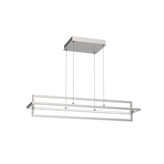 Buy brushed-nickel-with-frosted-acrylic-diffuser-glass-and-frosted-shade Mondrian Pendant by Kuzco Lighting