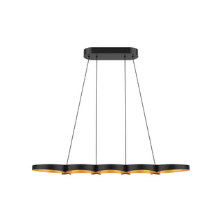 Buy black-gold-with-frosted-pc-diffuser-glass-and-frosted-shade Maestro Pendant by Kuzco Lighting
