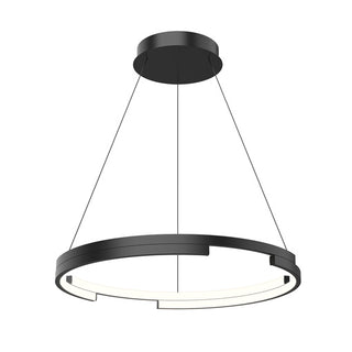 Buy black-with-frosted-acrylic-diffuser-glass-and-frosted-shade Anello Minor Pendant by Kuzco Lighting
