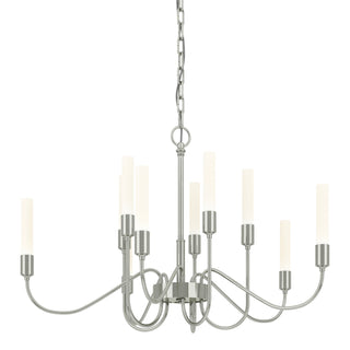 Buy sterling-and-frosted-shade Lisse Chandelier by Hubbardton Forge