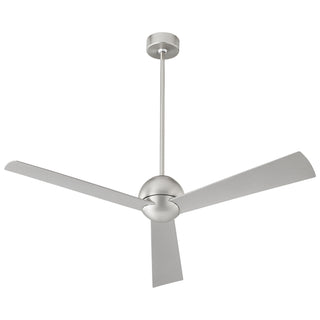 Buy satin-nickel-finish-with-silver-blades Rondure Outdoor (Damp) Ceiling Fan by Oxygen