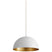 White|Industrial Brass with White Glass and Metal Shade