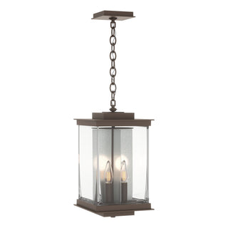 Buy coastal-bronze-with-clear-glass-zm-glass-and-clear-shade Kingston Hanging Lanterns by Hubbardton Forge