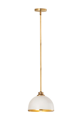 Buy matte-white-rubbed-brass Landry Pendant by Z-Lite