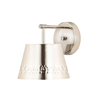 Buy polished-nickel-with-polished-nickel-glass-and-metal-shade Maddox Sconce by Z-Lite