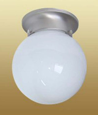 Buy matte-nickel-and-white-shade Globe Flush Mount Ceiling Light by Capital Lighting