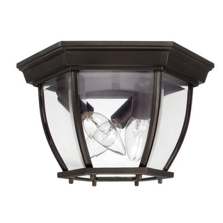 Buy black-and-clear-shade Outdoor Flush Mount Ceiling Light by Capital Lighting