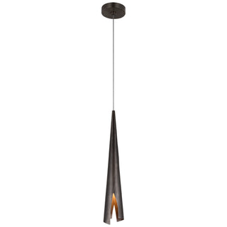 Buy bronze-and-metal-shade Piel Outdoor (Damp) Pendant by Visual Comfort Signature