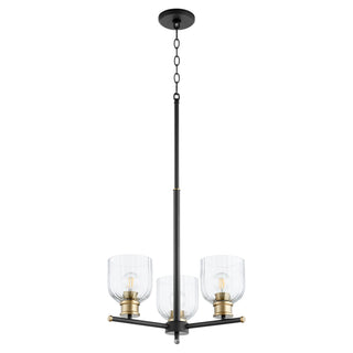 Buy textured-black-w-aged-brass Monarch Outdoor (Damp) Chandelier by Quorum