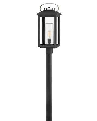 Buy black-with-clear-seedy-glass-and-clear-seedy-shade Atwater Outdoor (Wet) Post Lantern by Hinkley