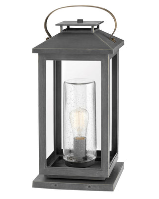 Buy ash-bronze-with-clear-seedy-glass-and-clear-seedy-shade Atwater Outdoor (Wet) Post Lanterns by Hinkley