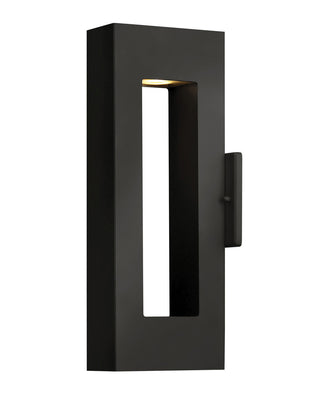Buy satin-black-with-etched-lens-glass-and-white-shade Atlantis Outdoor (Wet) Wall Lantern by Hinkley