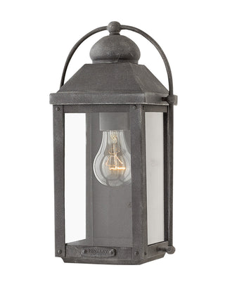 Buy aged-zinc-with-clear-glass-and-clear-shade Anchorage Outdoor (Wet) Sconce by Hinkley