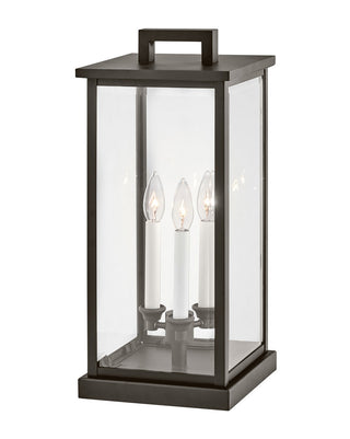 Buy oil-rubbed-bronze-with-clear-beveled-glass-and-clear-shade Weymouth Outdoor (Wet) Post Lanterns by Hinkley