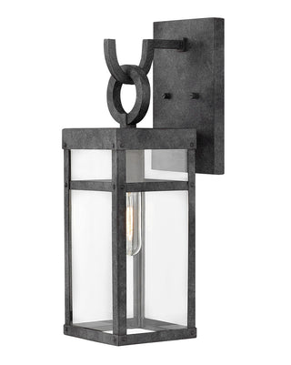 Buy aged-zinc-with-clear-glass-and-clear-shade Porter Outdoor (Wet) Wall Lantern by Hinkley
