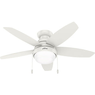 Buy fresh-white-finish-with-fresh-white-blades Lilliana Ceiling Fan with Light by Hunter