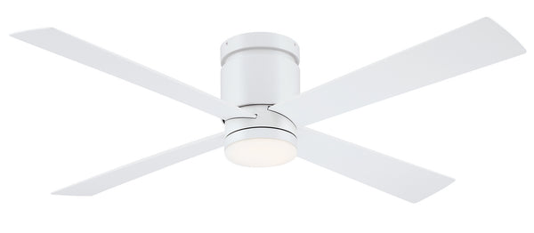 Kwartet Outdoor (Damp) Hugger Ceiling Fan with Light by Fanimation