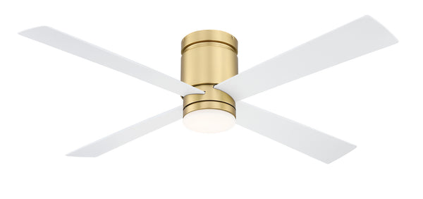 Kwartet Outdoor (Damp) Hugger Ceiling Fan with Light by Fanimation