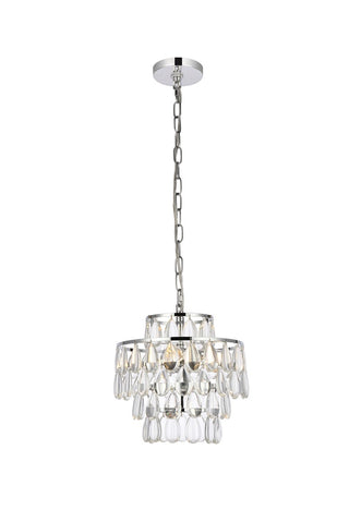 Buy chrome-and-clear-shade Mila Pendant by Elegant Lighting