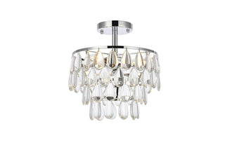 Buy chrome-and-clear-shade Mila Flush Mount Ceiling Light by Elegant Lighting