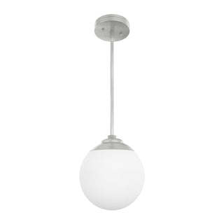 Buy brushed-nickel-with-cased-white-glass-and-white-shade Hepburn Pendant by Hunter