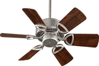 Buy satin-nickel-finish-with-walnut-and-reversible-satin-nickel-blades ESTATE Ceiling Fan by Quorum