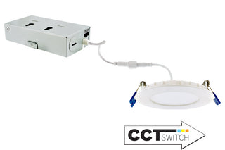 3"LED Slm Pnl 10W 600Lmn Dim 5Cct 120V Accents by Elco Lighting