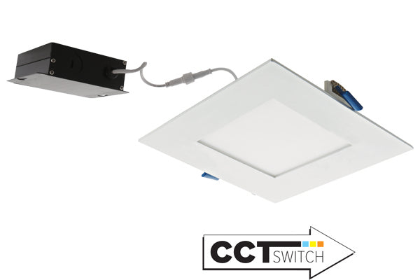 6"Sqr LED Panel Lgt 12W 700Lmn 5Cct Adjs Accessory by Elco Lighting