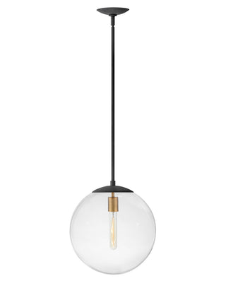 Buy aged-zinc-with-clear-glass-and-clear-shade Warby Pendant by Hinkley