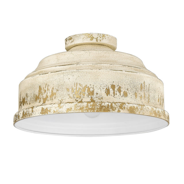 Keating Outdoor (Damp) Flush Mount Ceiling Light by Golden