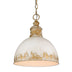 Vintage Gold with Antique Ivory Glass