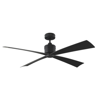 Buy midnight-black-finish-with-midnight-black-blades Launceton Outdoor (Damp) Ceiling Fan by Visual Comfort Fan