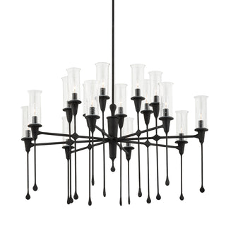 Buy black-iron Chisel Outdoor (Damp) Chandelier by Hudson Valley