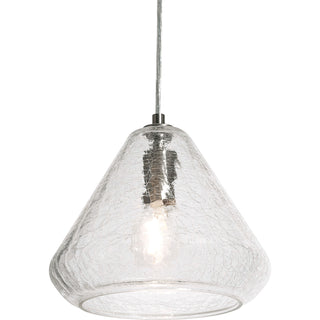 Buy satin-nickel-with-clear-crackle-glass-glass-and-clear-shade Armitage Outdoor (Damp) Pendant by AFX Lighting