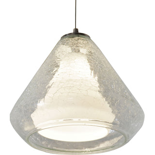Buy satin-nickel-with-clear-crackle-glass-glass-and-clear-shade Armitage Outdoor (Damp) Pendant by AFX Lighting