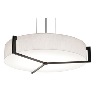 Buy satin-nickel-with-linen-white-espresso-lumafuse-w-wood-glass-and-white-shade Apex Outdoor (Damp) Pendant by AFX Lighting