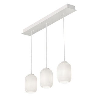 Buy white-with-white-glass-glass-and-white-shade Callie Outdoor (Damp) Pendant by AFX Lighting