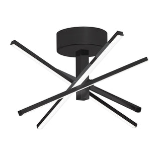 Buy black-with-white-acrylic-glass-and-white-shade Jaxx Outdoor (Damp) Semi-Flush Mount Ceiling Light by AFX Lighting