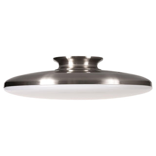 Buy satin-nickel-with-white-acrylic-glass-and-white-shade Skye Outdoor (Damp) Semi-Flush Mount Flush Mount Ceiling Light by AFX Lighting
