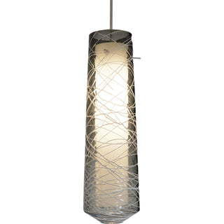 Buy satin-nickel-with-smoke-glass-glass-and-smoke-shade Spun Outdoor (Damp) Pendant by AFX Lighting